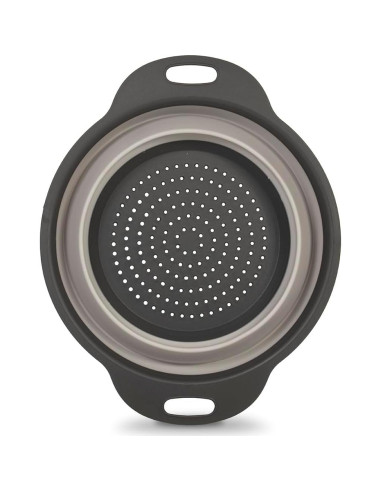 Colador Plegable Glad 2L - Drenador de Pasta y Verduras Gris