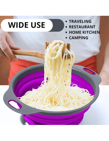 Colador de Silicona Plegable Morado Killer's Instinct 24.5x18.5cm