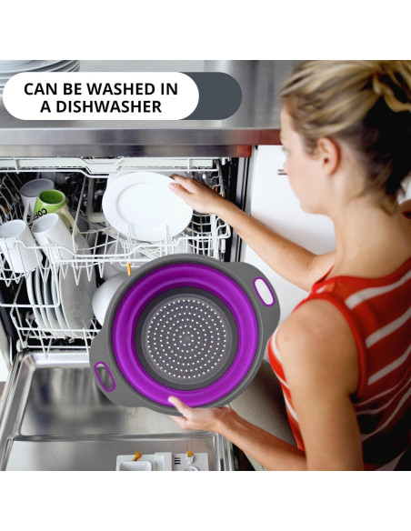 Colador de Silicona Plegable Morado Killer's Instinct 24.5x18.5cm