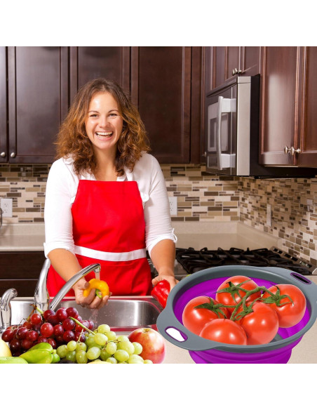 Colador de Silicona Plegable Morado Killer's Instinct 24.5x18.5cm