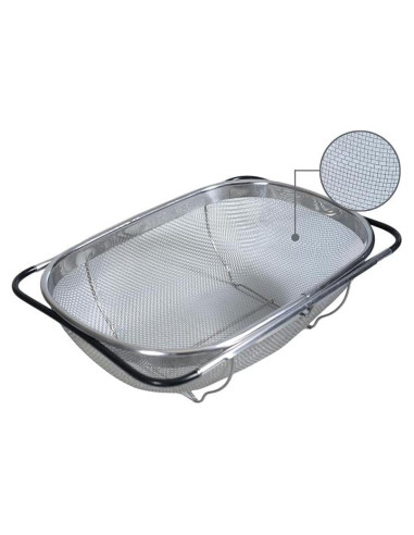 Colador Ovalado de Acero Inoxidable Genérico 6 Cuartos con Mangos Expandibles