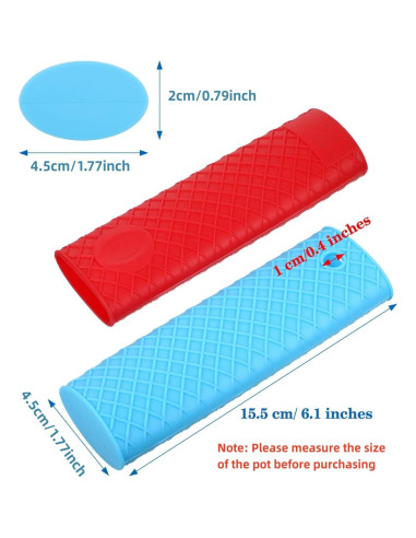 5 Piezas Soporte de Mango de Silicona Anticalor Patelai