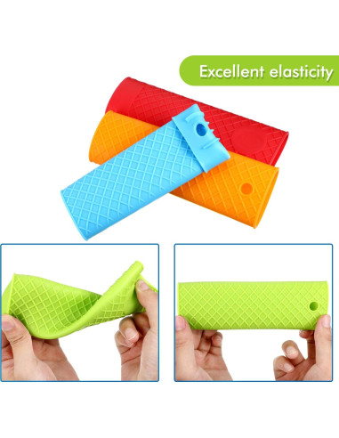 5 Piezas Soporte de Mango de Silicona Anticalor Patelai