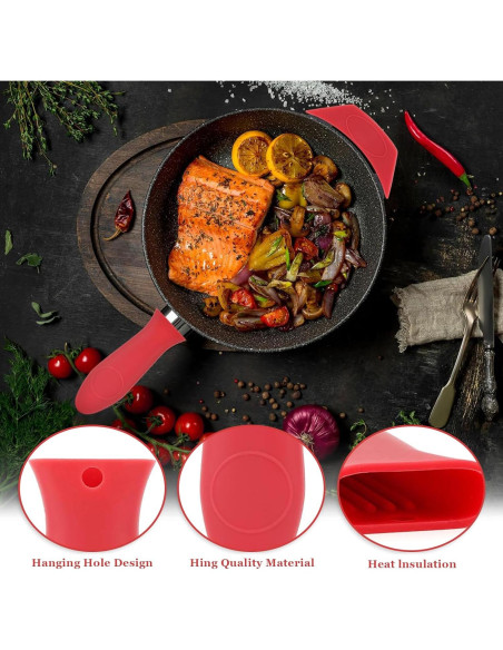 2 Fundas de Silicona Resistentes al Calor Oyifan para Sartén