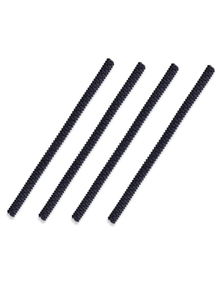 4 Protectores de Borde de Rejilla de Horno Silicona Negra