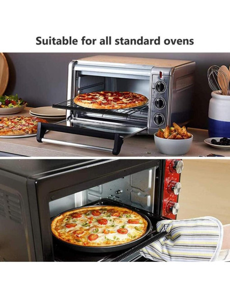 4 Protectores de Borde de Rejilla de Horno Silicona Negra