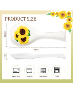 Soporte para cuchara de cerámica Girasol Potchen 24.5x14 cm 2