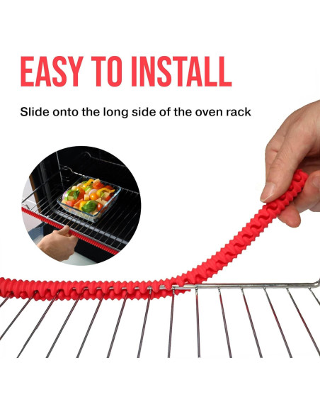 Escudos de Estante de Horno HIC Kitchen Silicona 2 Piezas 35.56 cm