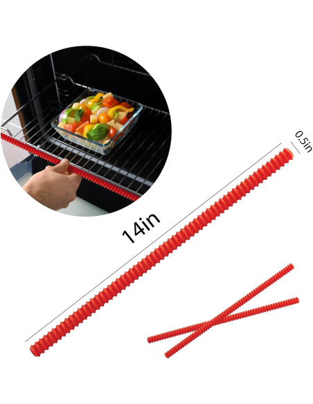 Escudos de Estante de Horno HIC Kitchen Silicona 2 Piezas 35.56 cm