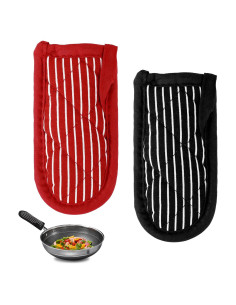 Fundas para Mangos de Sartén de Hierro Fundido QfwdfcTrenz - 2 Pcs Antideslizantes y Resistentes al Calor