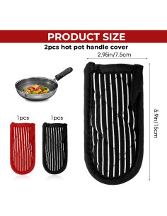 Fundas para Mangos de Sartén de Hierro Fundido QfwdfcTrenz - 2 Pcs Antideslizantes y Resistentes al Calor 2