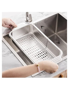 Colador Retráctil de Acero Inoxidable ZDRongZhen 33.4-43.2 cm