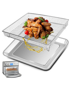 Bandeja de Acero para Freidora de Aire TOA-95 36.8x29.5 cm