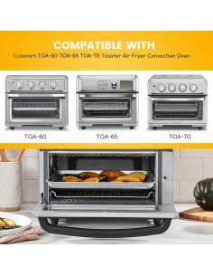 Bandeja de Freidora de Aire Cuisinart TOA-60/65/70 Acero Inoxidable 30.5x27.9 cm 2