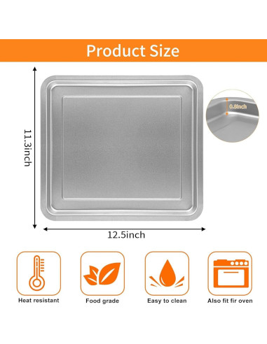 Bandeja de Freidora de Aire GCQ para Emeril Lagasse 26 QT 31.75x28.7 cm