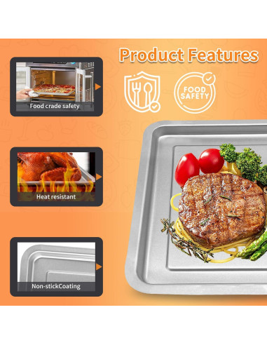 Bandeja de Freidora de Aire GCQ para Emeril Lagasse 26 QT 31.75x28.7 cm