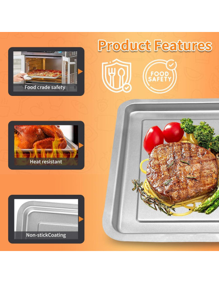 Bandeja de Freidora de Aire GCQ para Emeril Lagasse 26 QT 31.75x28.7 cm