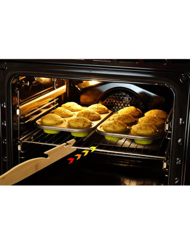 Extractor de Estante de Horno de Bambú Natural 28 cm