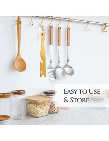 Extractor de Estante de Horno de Bambú Natural 28 cm