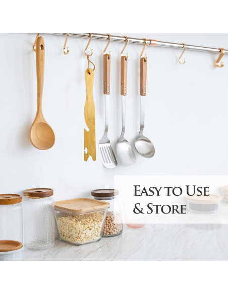 Extractor de Estante de Horno de Bambú Natural 28 cm