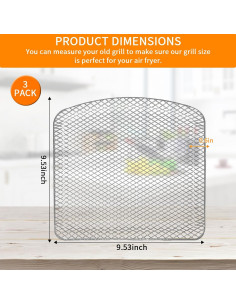 Bandeja de Goteo Chefman 6.3QT 3 Piezas Acero 24.2cm 2