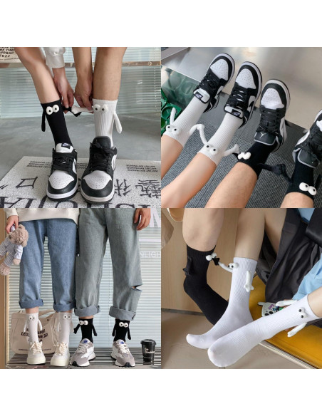 Calcetines Magnéticos Ninejuize - 4 Pares Unisex 3D