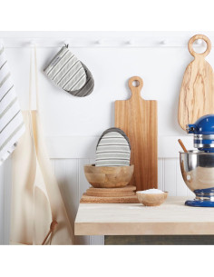 Juego de 2 Manoplas de Horno Mini KitchenAid Albany Gris 14x20cm 2