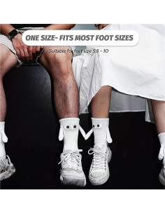 Calcetines Magnéticos Mano en Mano 3D para Parejas 2