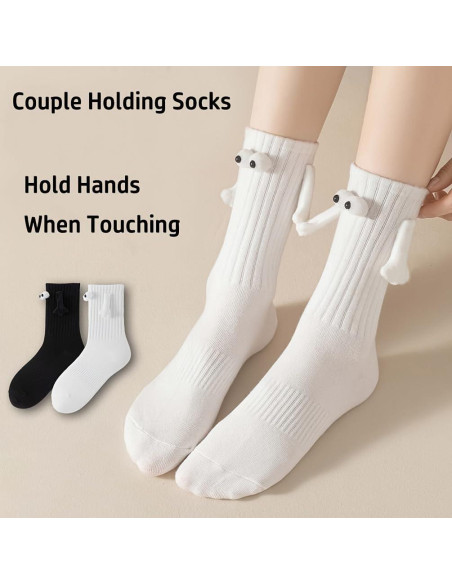 Calcetines Magnéticos Mano en Mano 3D para Parejas