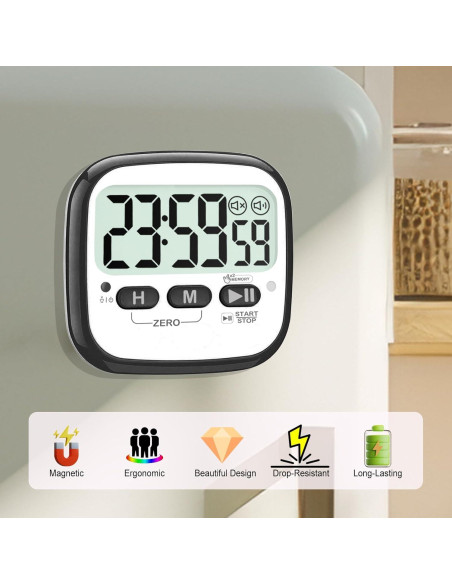 Temporizadores Digitales de Cocina AyayaBoss - 2 Paquetes