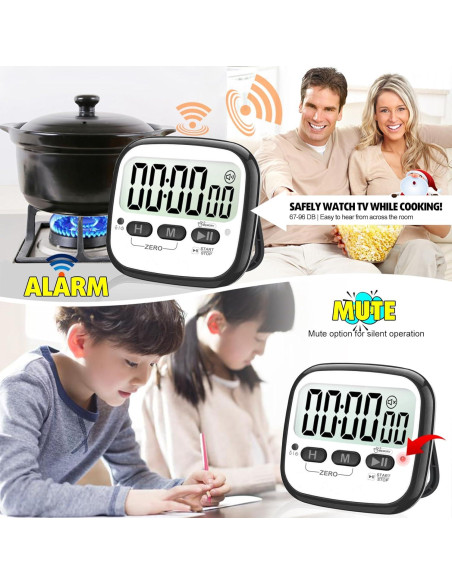 Temporizadores Digitales de Cocina AyayaBoss - 2 Paquetes