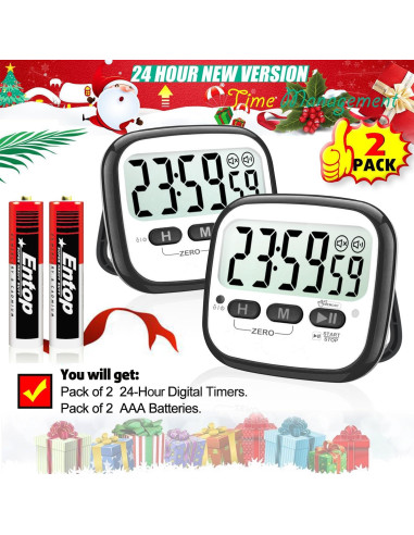 Temporizadores Digitales de Cocina AyayaBoss - 2 Paquetes