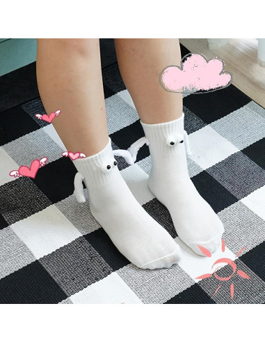 Calcetines Magnéticos Mano en Mano 3D para Parejas