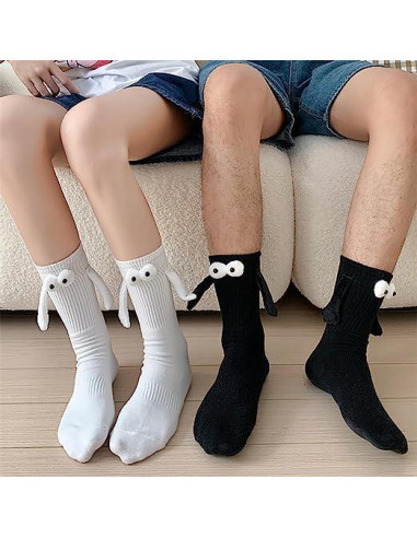 Calcetines Magnéticos Mano en Mano 3D para Parejas