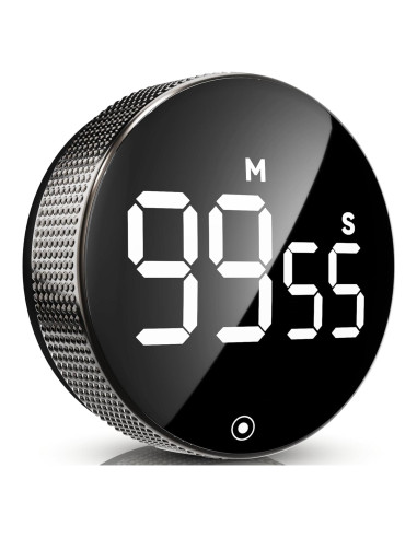 Temporizador de Cocina Digital Eshome Negro con Pantalla LED
