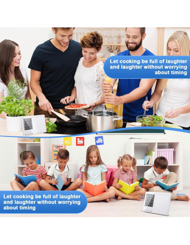 Temporizador Digital de Cocina Fabbay 2 Piezas 4 Eventos