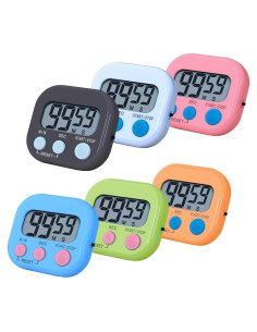Temporizador de Cocina Digital BESTWYA con Pantalla LCD 6 Colores