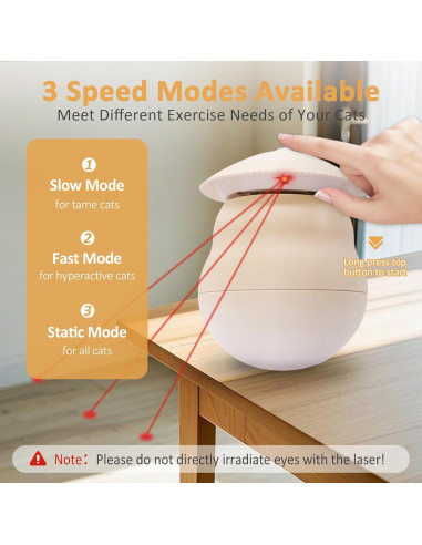 Juguete láser para gatos Meill, 3 modos, recargable, ABS