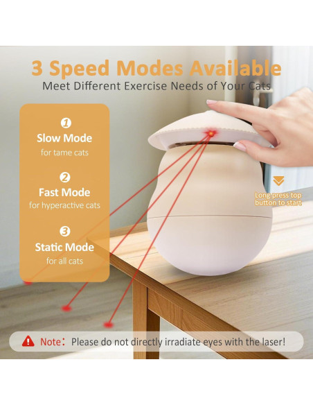 Juguete láser para gatos Meill, 3 modos, recargable, ABS