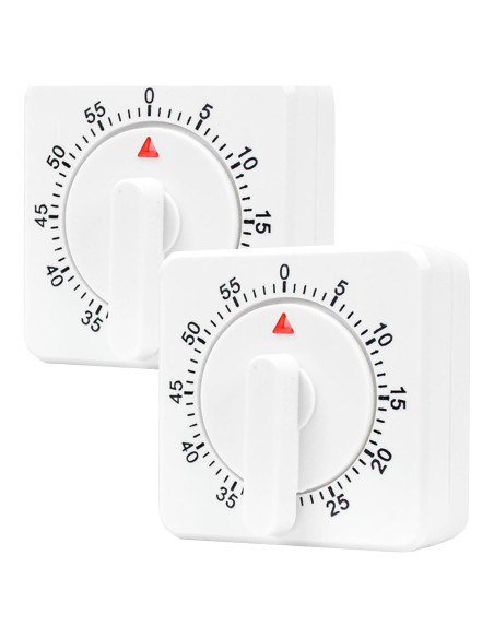 Temporizador de Cocina Mecánico WEST GOLD 60 Minutos Blanco