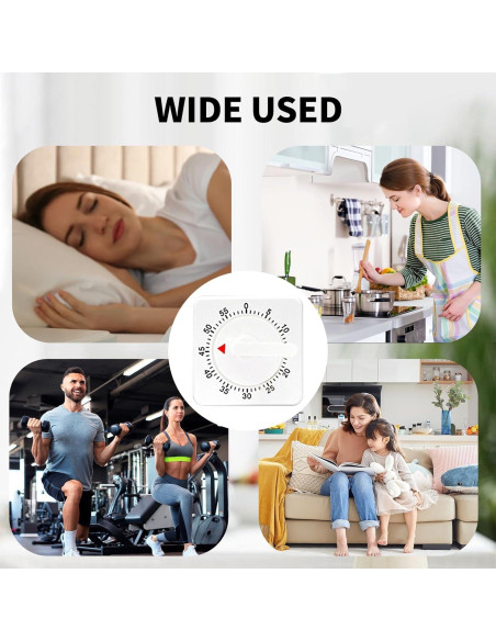 Temporizador de Cocina Mecánico WEST GOLD 60 Minutos Blanco