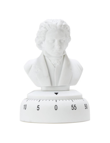 Temporizador de Cocina Kikkerland Beethoven 60 Minutos Blanco