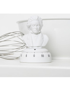 Temporizador de Cocina Kikkerland Beethoven 60 Minutos Blanco 2