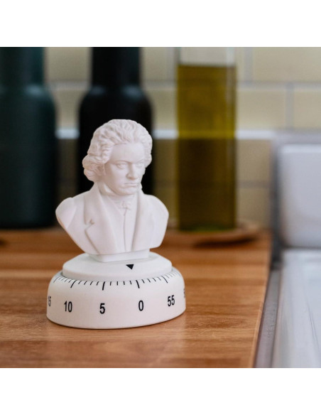 Temporizador de Cocina Kikkerland Beethoven 60 Minutos Blanco
