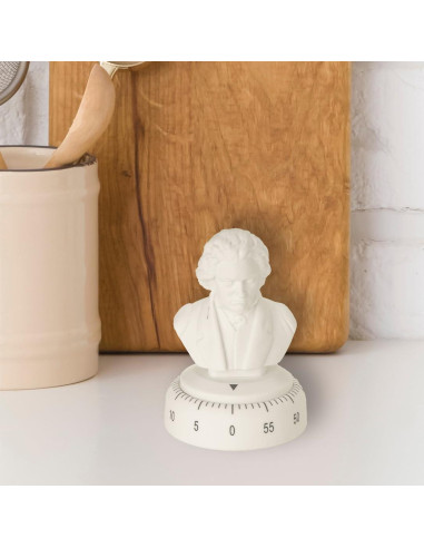 Temporizador de Cocina Kikkerland Beethoven 60 Minutos Blanco