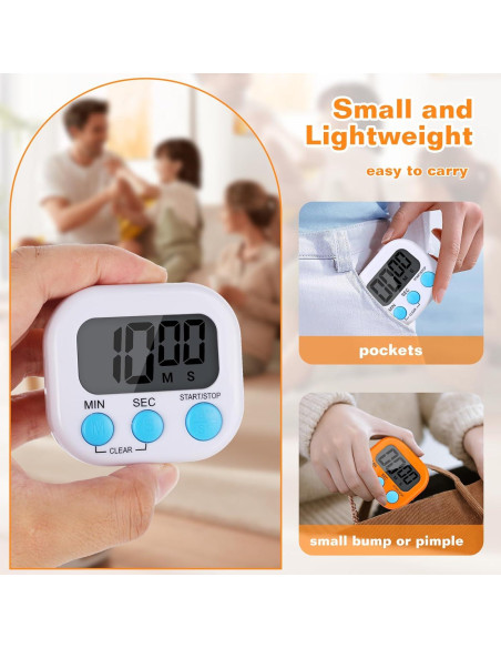 Paquete de 12 Temporizadores Digitales de Cocina Dualshine