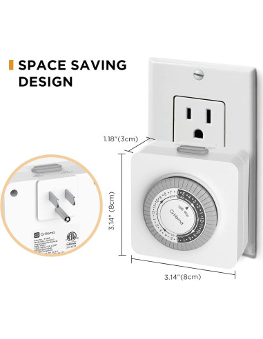 Temporizador Mecánico G-Homa 24 Horas 2 Salidas a Tierra