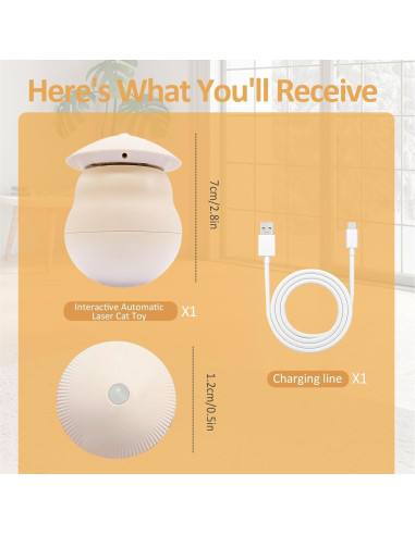 Juguete láser para gatos Meill, 3 modos, recargable, ABS