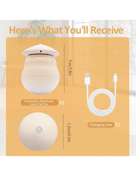 Juguete láser para gatos Meill, 3 modos, recargable, ABS