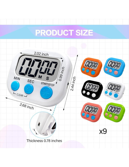 54 Temporizadores de Cocina Liubeili con Soporte Magnético